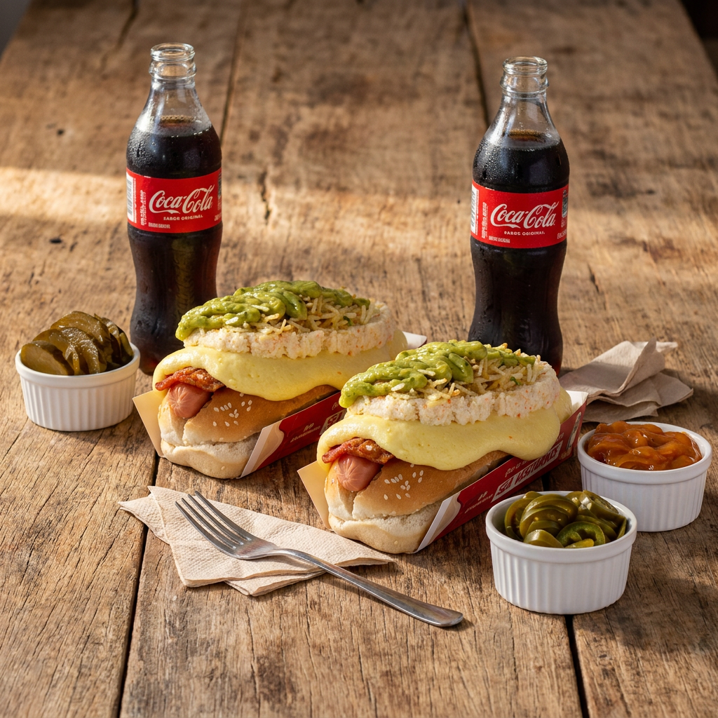 Combo 2 Perros con Tocineta + 2 Gaseosas