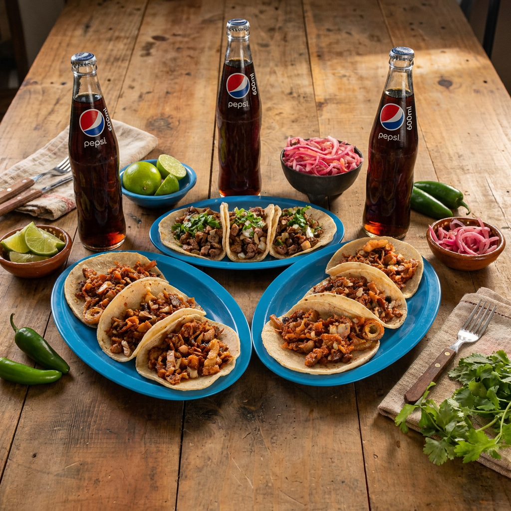 Combo -Tacos de Arrachera-Pepsi 600ml