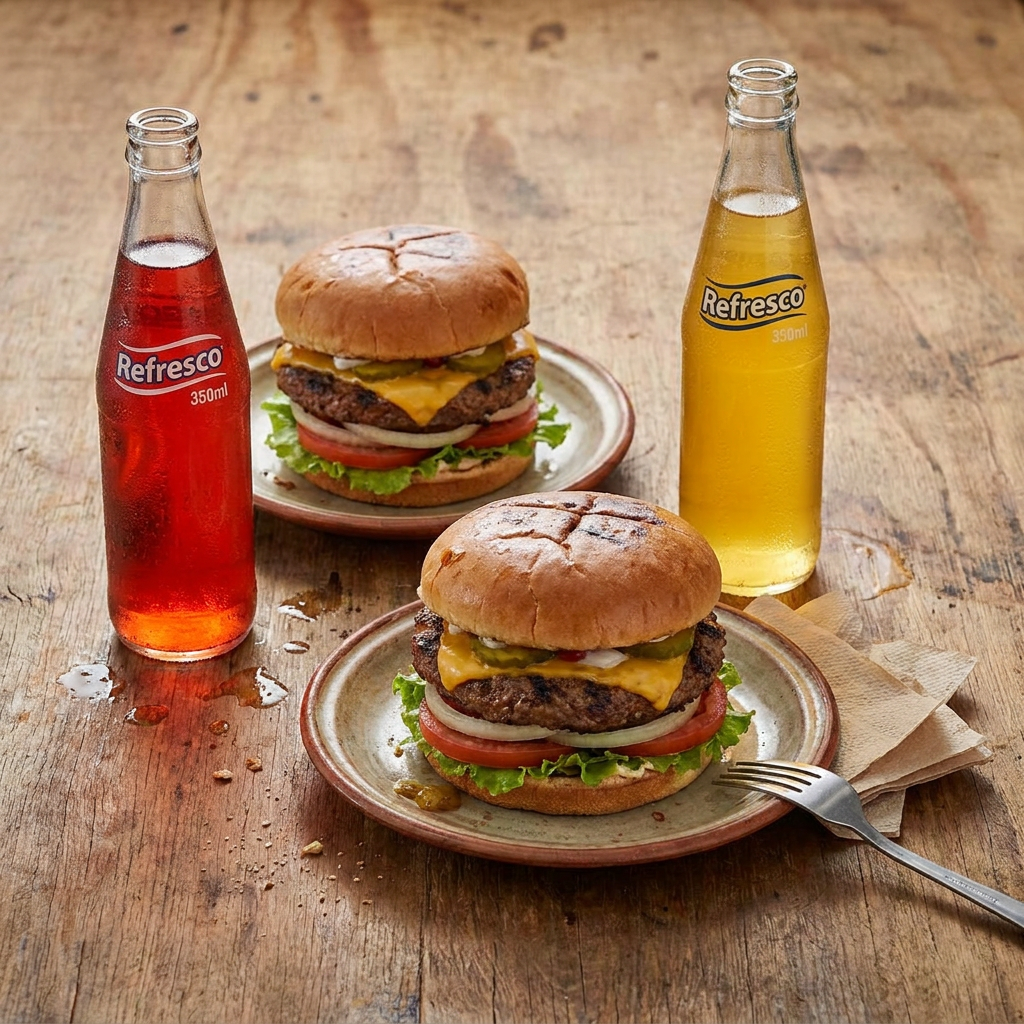 Combo Hamburguesa + Papas + Refresco 350ml