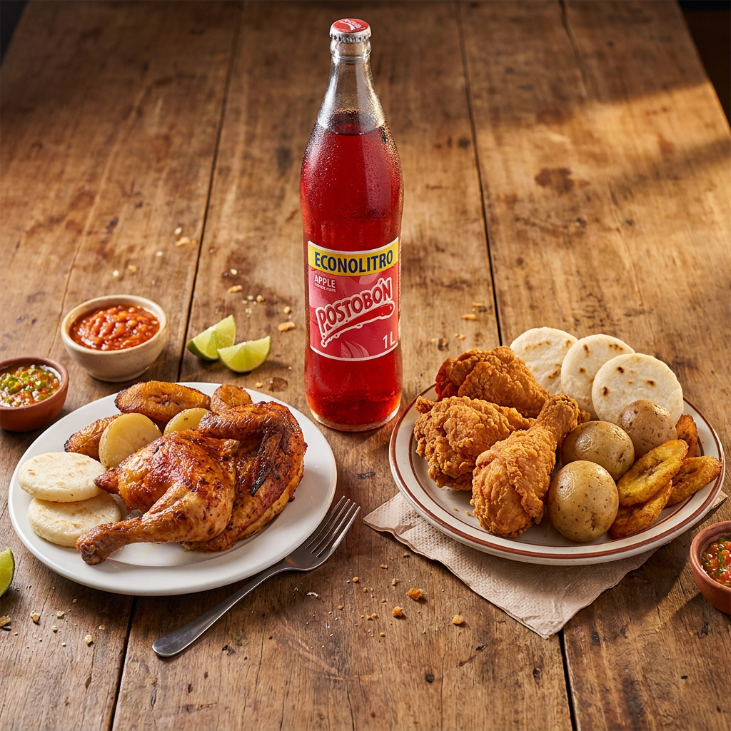 Pollo mixto + gaseosa Econolitro