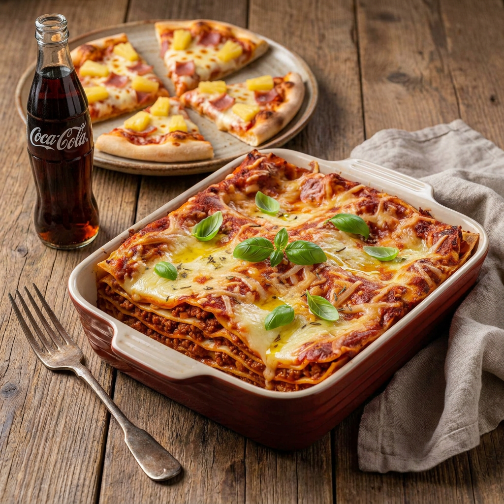 Lasaña Mixta+Pizza 4 Porciones (1-2 Pers)+CocaCola