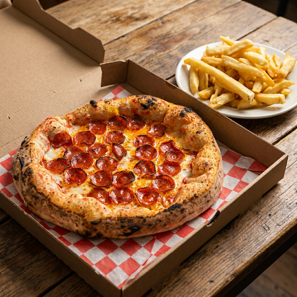 Combo Pizza Pepperoni + Papas Francesa 300 g