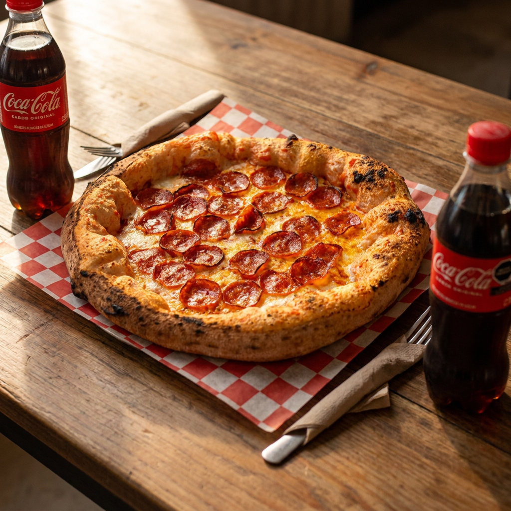Combo Pizza Pepperoni + 2 Coca Cola 355 ml