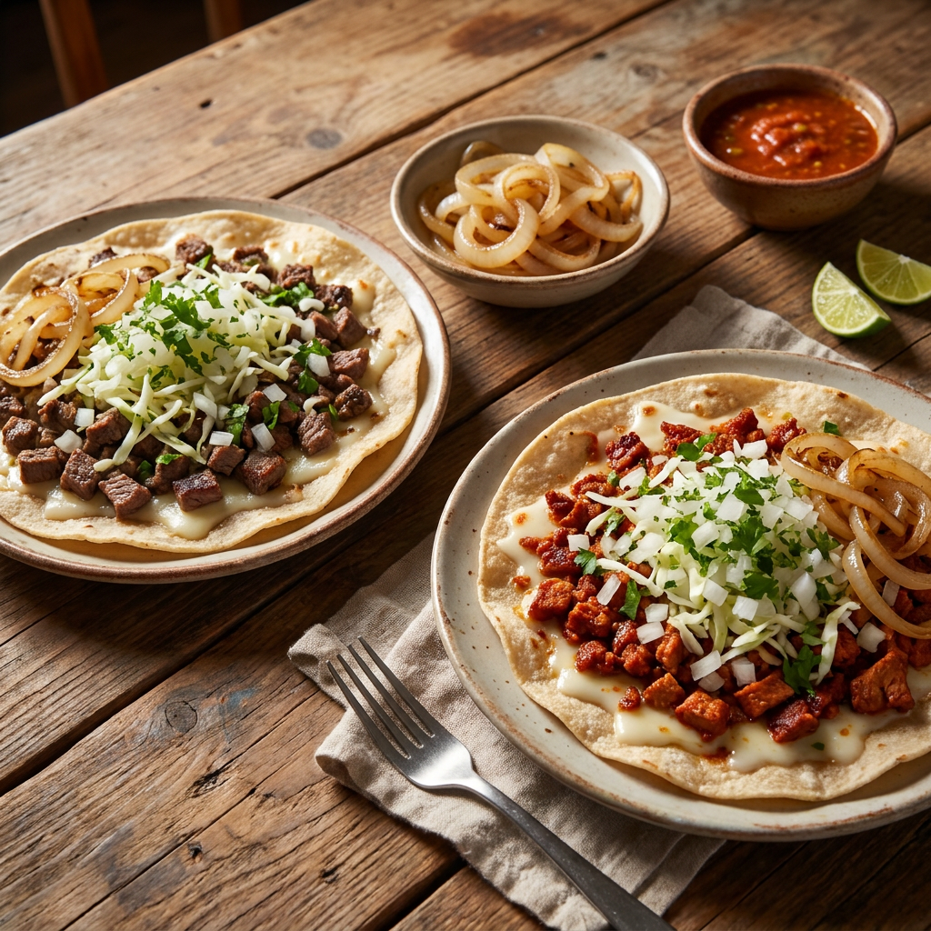 Quesadilla Asada + Quesadilla Adobada