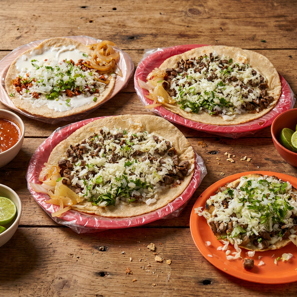 2 Quesadillas Asada + Quesadilla Adobada + Volcan