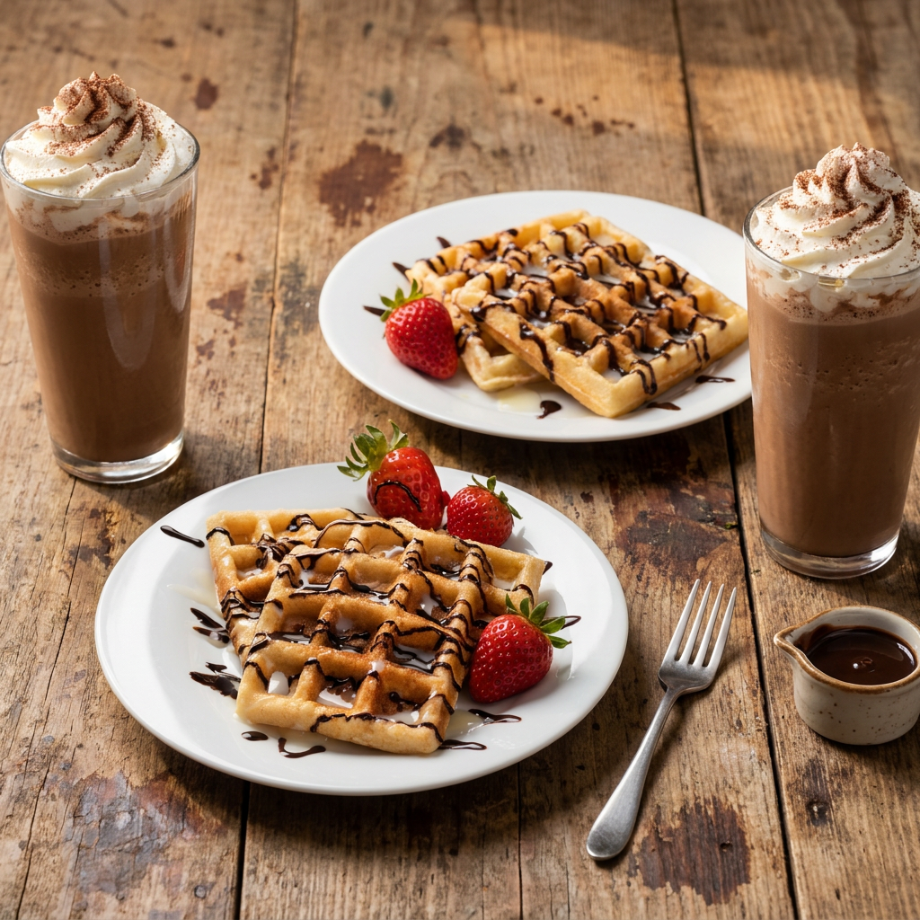Combo 2pzas Waffles 3 Ing + 2pz Frappes Hershey