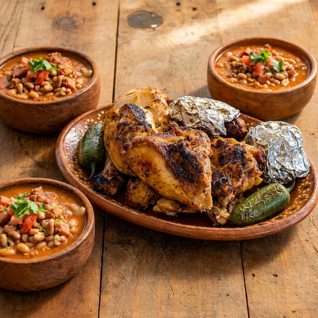 Combo - 1 Pollo + 3 Frijoles Charros