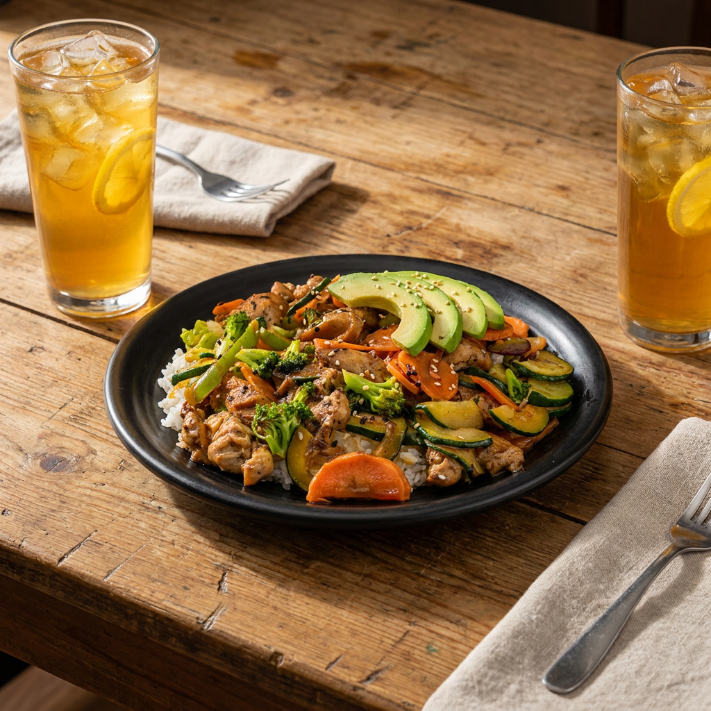 Teriyaki Promoción + 2 Te de la Casa