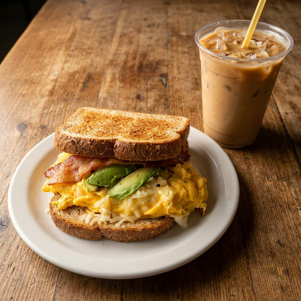Sandwich de Huevo + Iced Latte