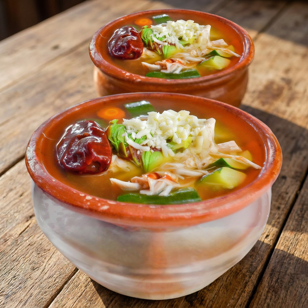 Combo p/2: 2 Caldos Tlalpeño