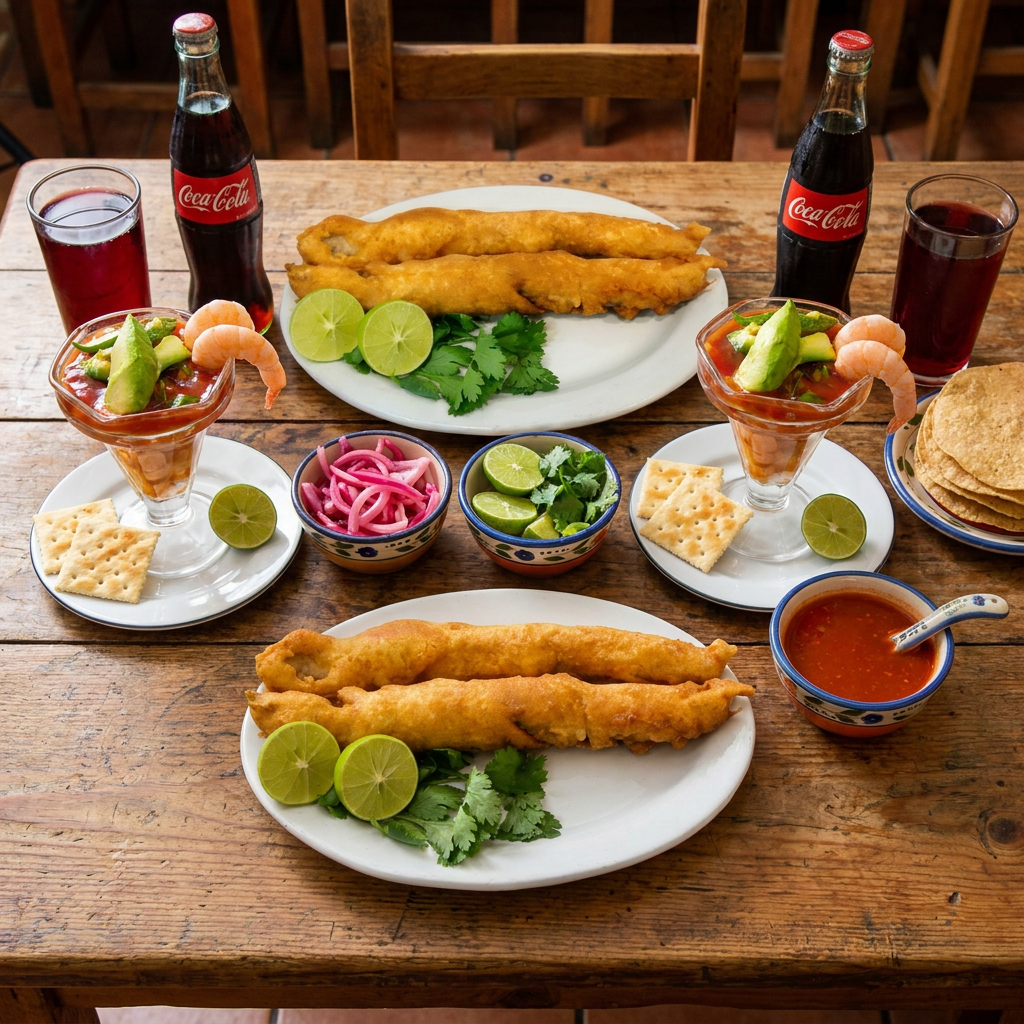 Combo 2 Pescaditos a la Reina + 2 Coctel Camarón