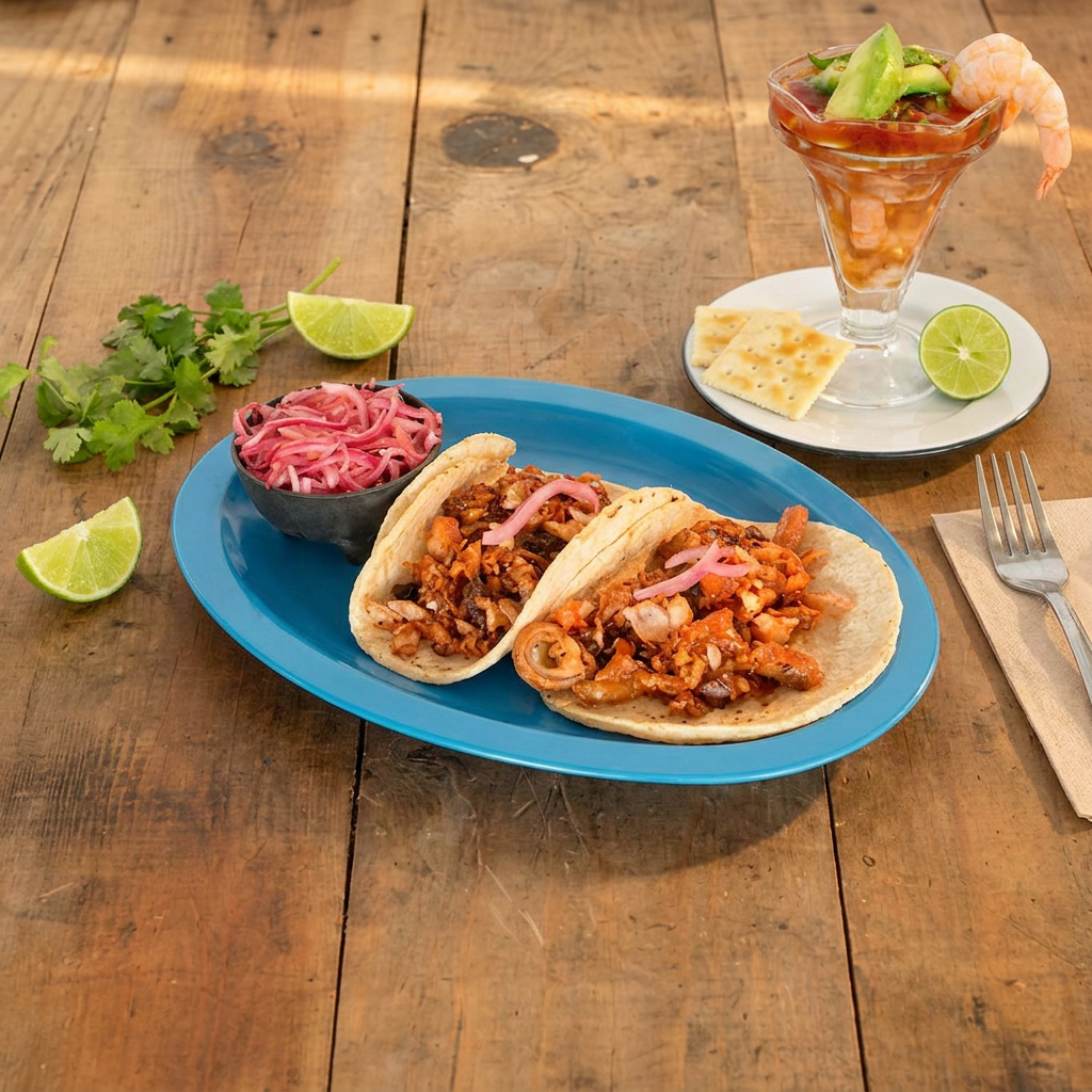Combo Quesadilla Cazón + Coctel de Camarón