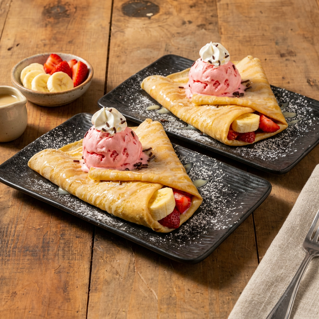 Crepa con Dos Frutas + Crepa con Dos Frutas