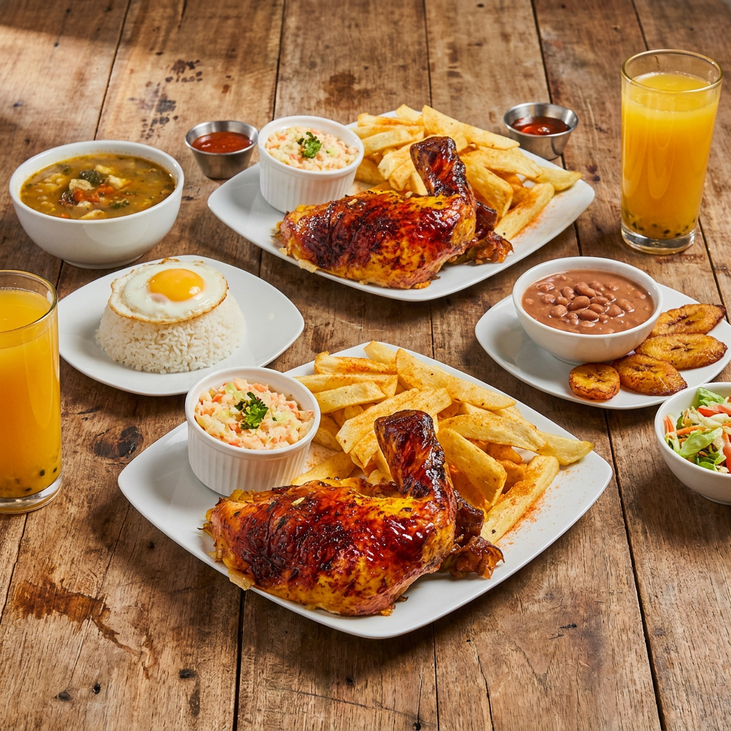 Combo 2 bandejas de 1/4 pollo asado
