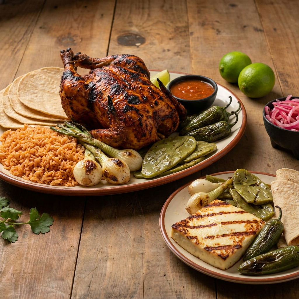 1 pollo + 1 queso