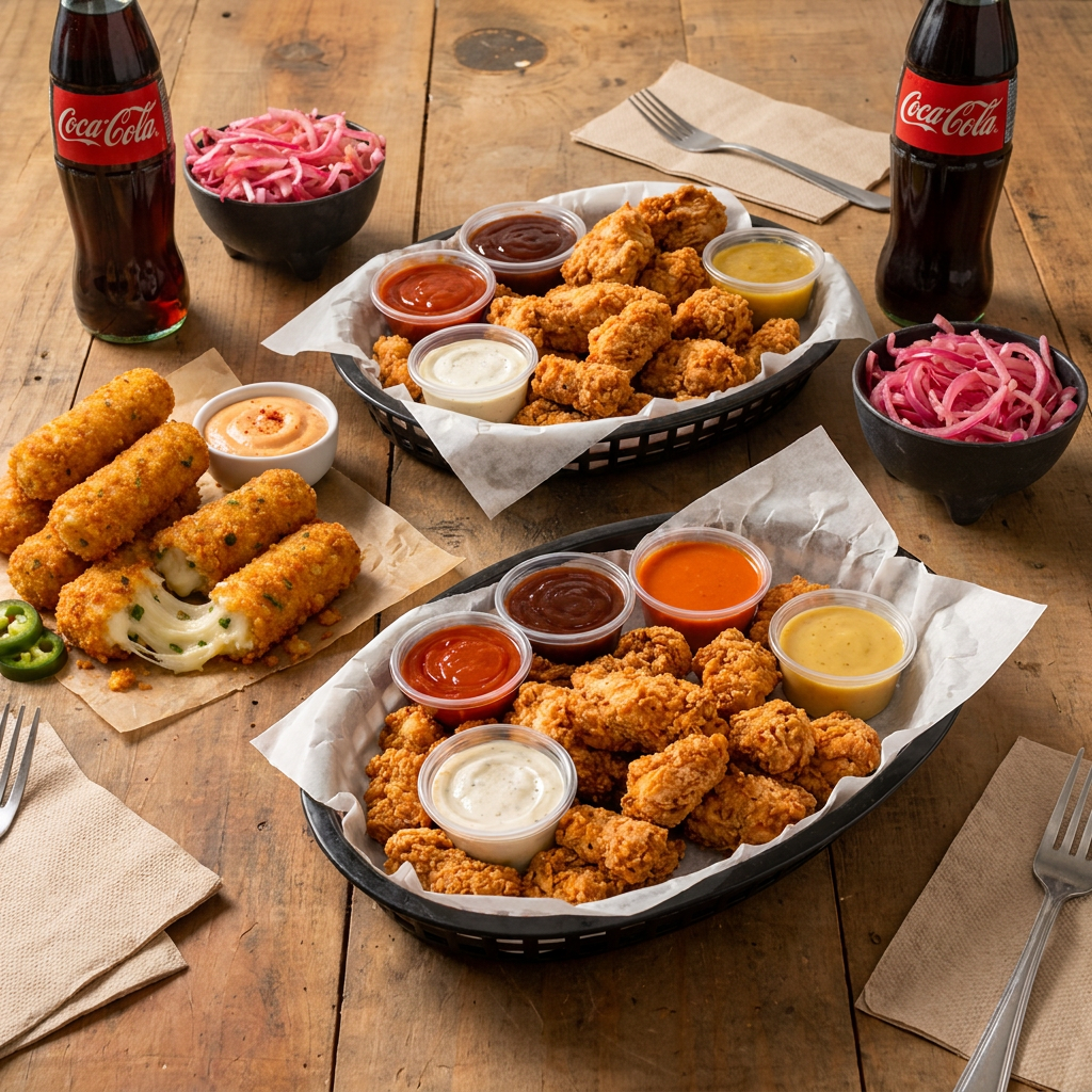 2 20 Boneless Super Crujientes + 2 Dedos de Queso
