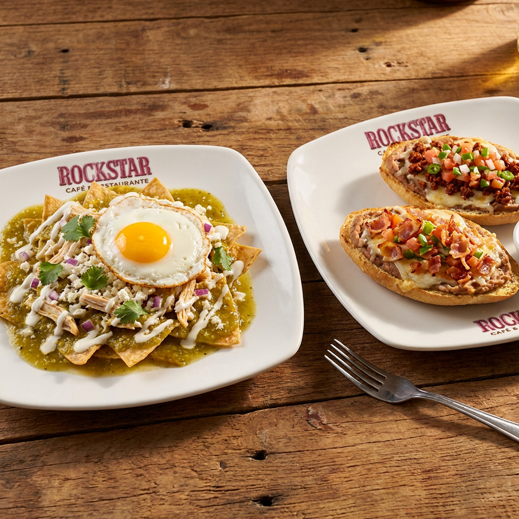 Chilaquiles V/ R + Molletes con Choriz MUNDIALISTA