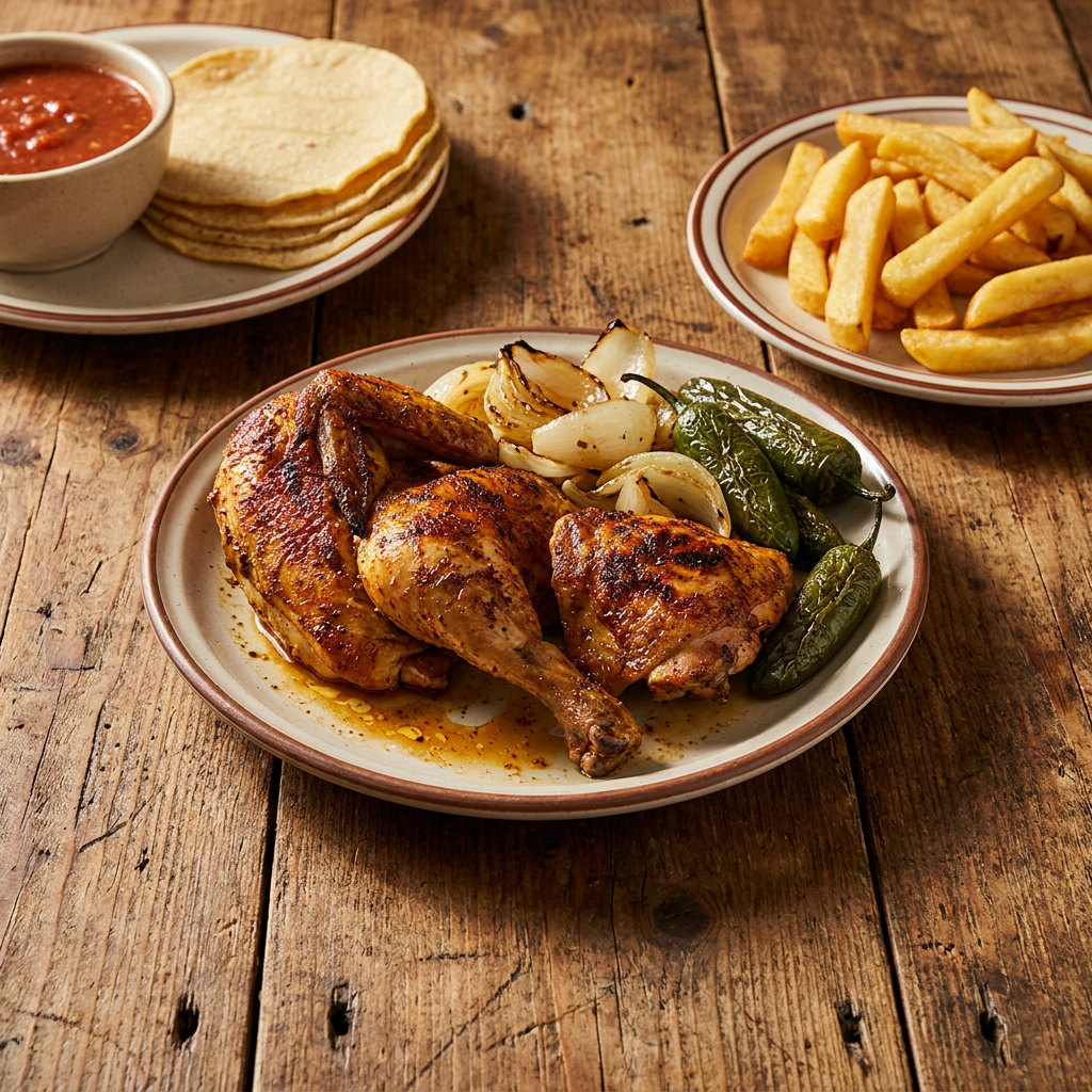 1/2 Pollo + Papas