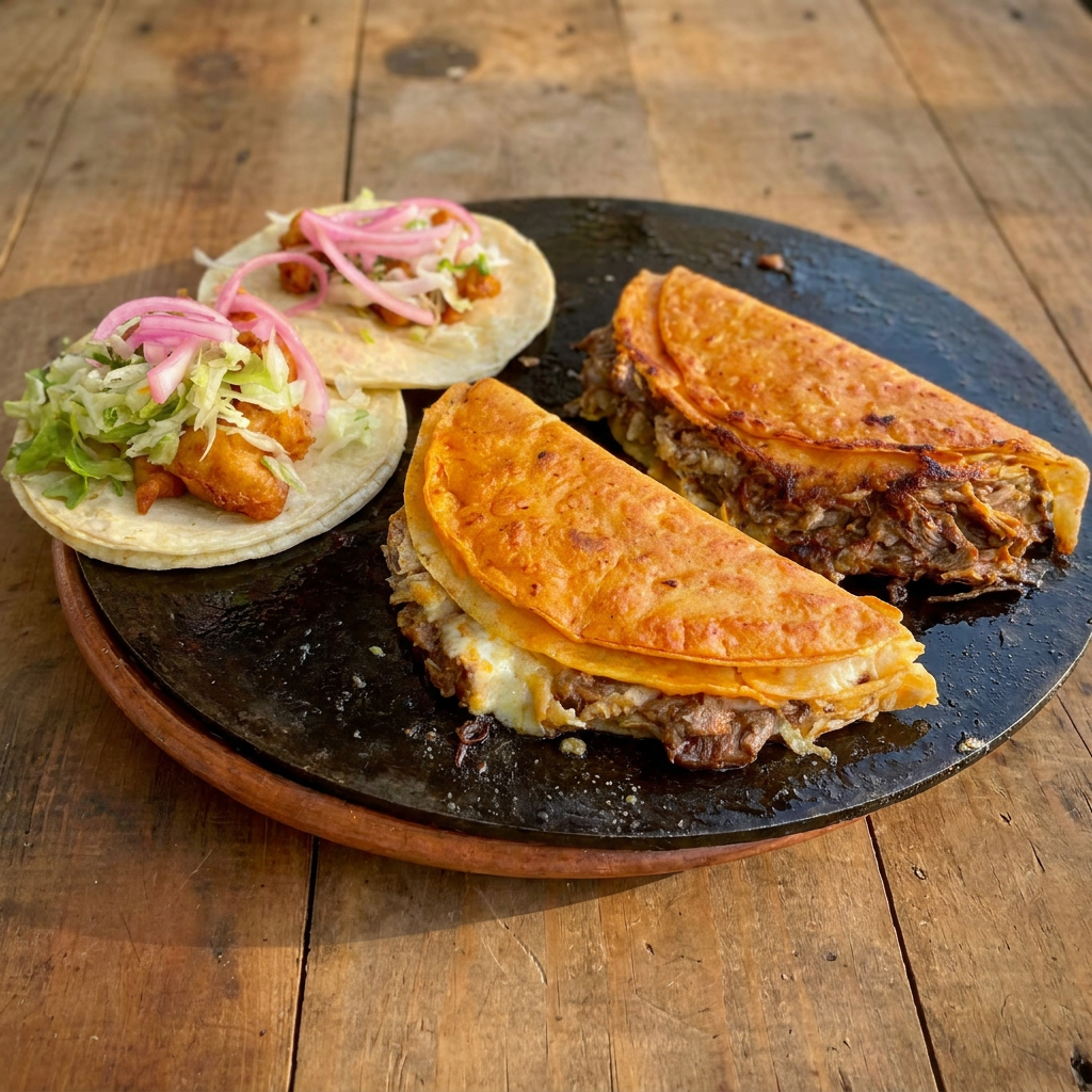 Combo Taco Dorados de Birria+Taco Capeado de Camar