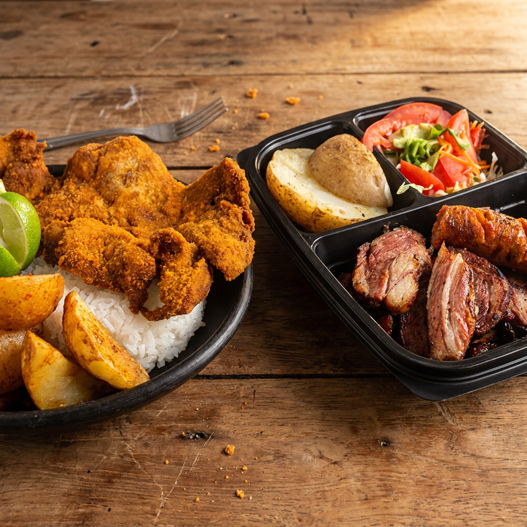 2X1 Chuleta de Cerdo + Parrillada Cuatro Carnes