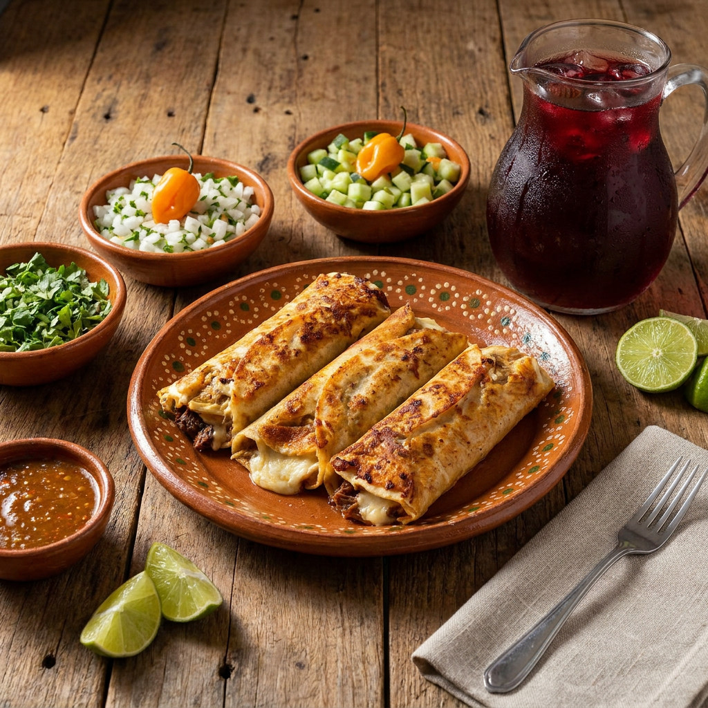 Combo Burrito Barbacoa C/Queso*4 + Agua Jamaica 1L