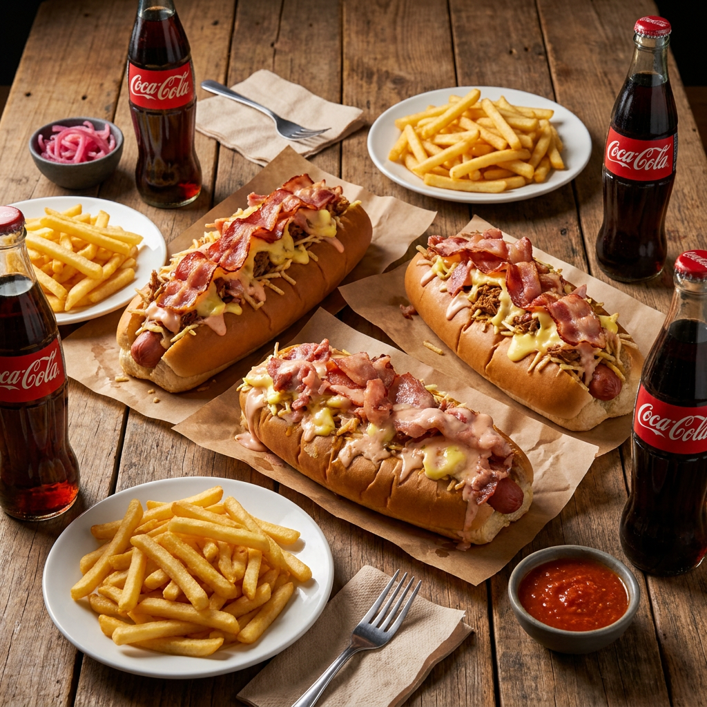 Combo! 3 Perros con Queso-tocineta (Incluye Papas)