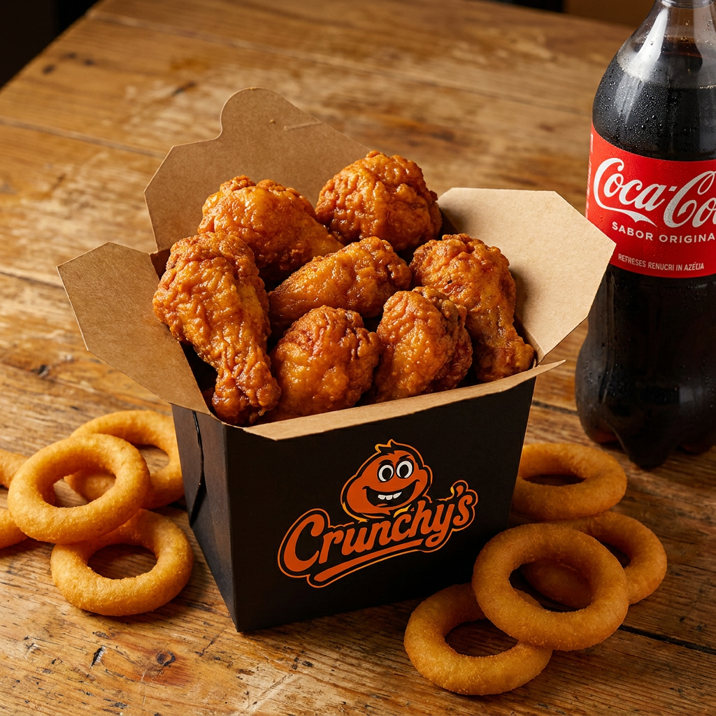 Combo 9 Alitas + Aros de Cebolla + Coca Cola