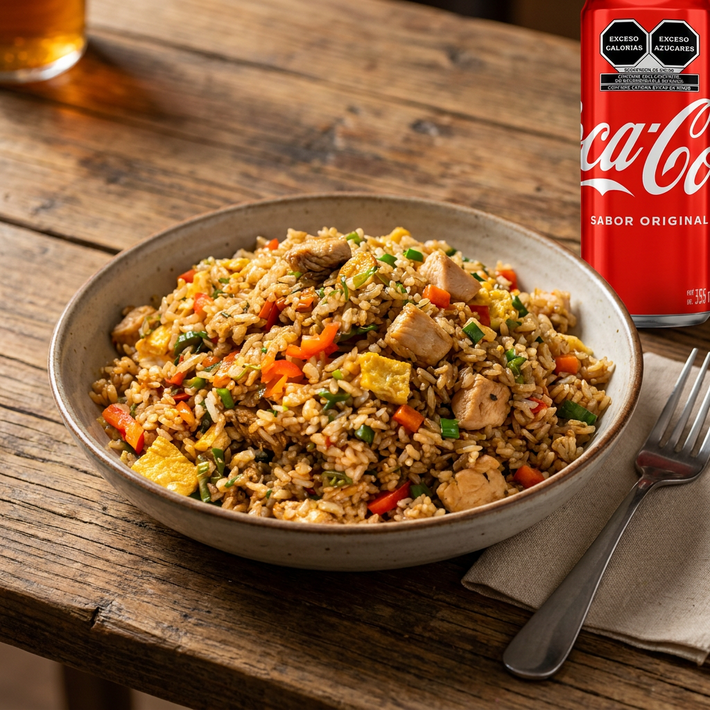 Yakimeshi Pollo + Refresco