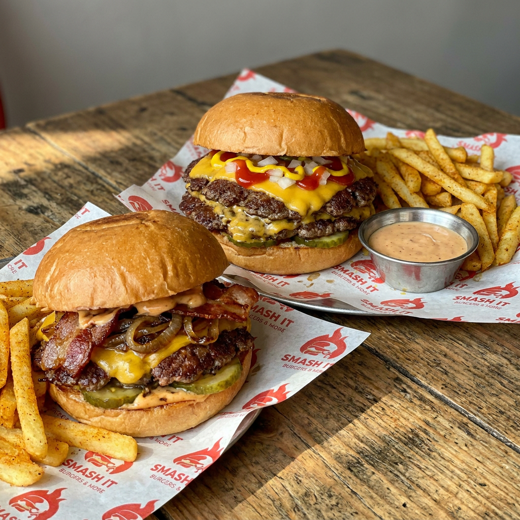 Hamburguesa Cheese Burger + Hamburguesa Smash It