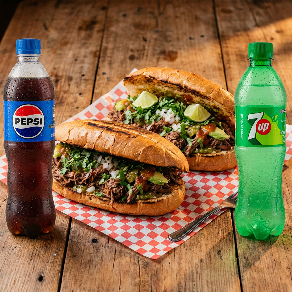 Combo Lonche Barbacoa*2 + Refresco de 400 Ml*2