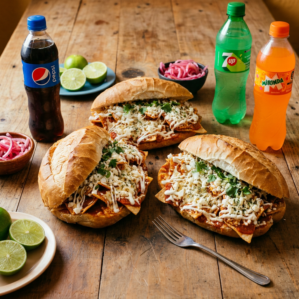 Combo Lonche de Chilaquiles*3 + Refresco 400 Ml*3