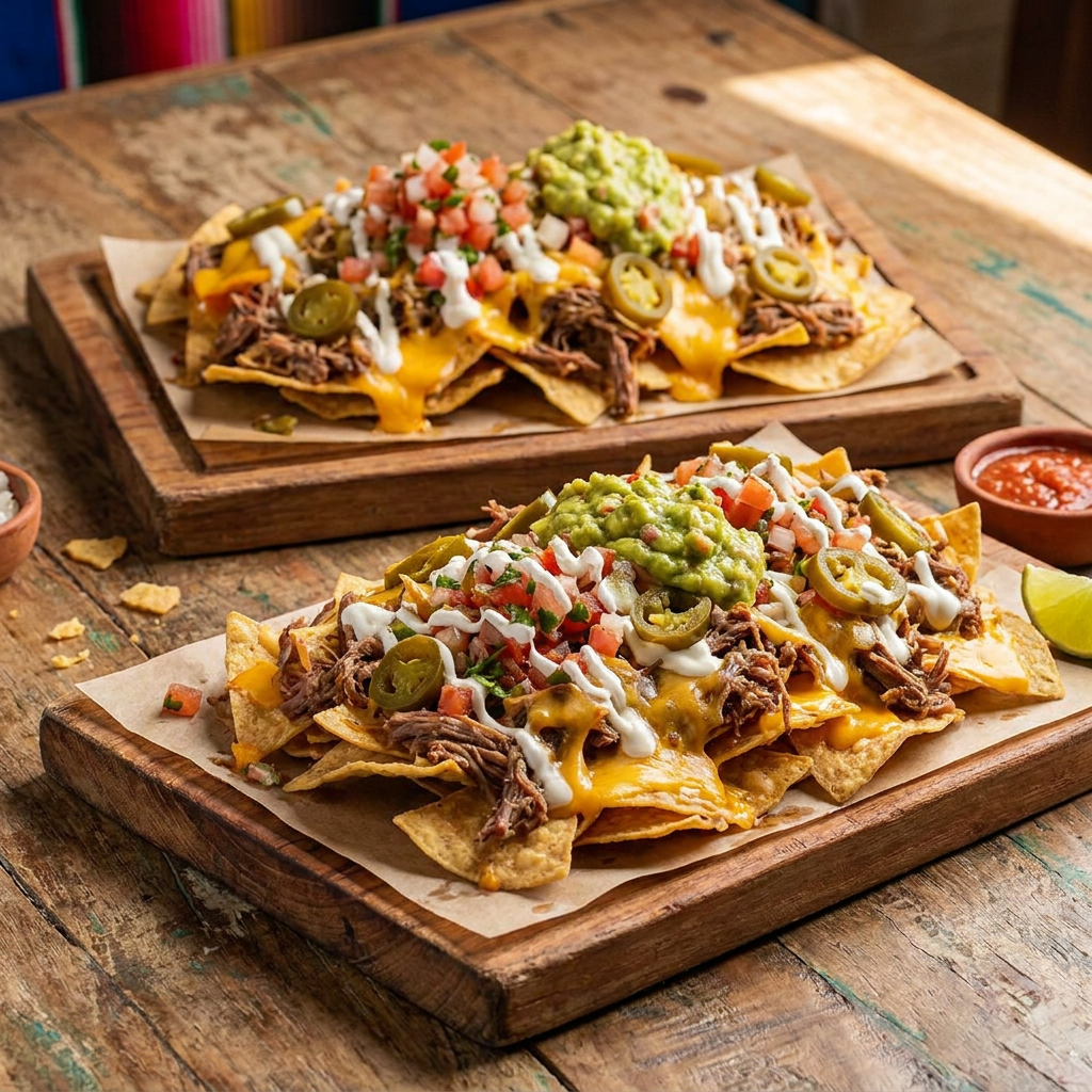 2 Nachos pequeños de Carne