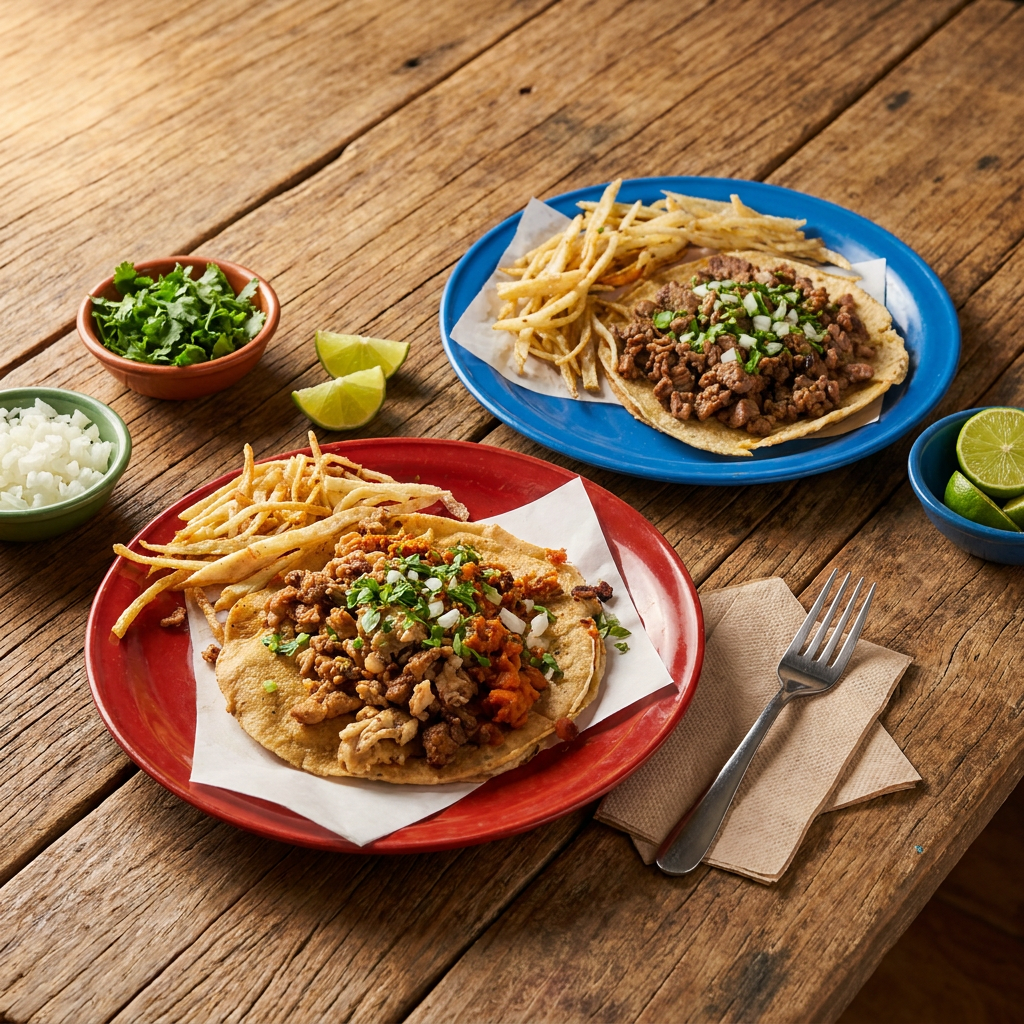 2 Tacos de Bistec Gdes + 2 Tacos Campechanos Gdes
