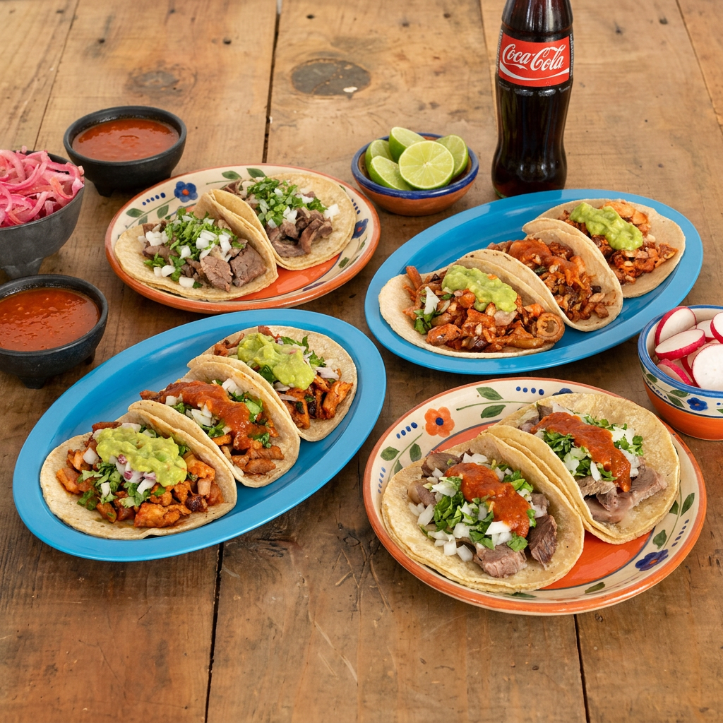 2 Tacos de Adobada + 2 Tacos de Suadero