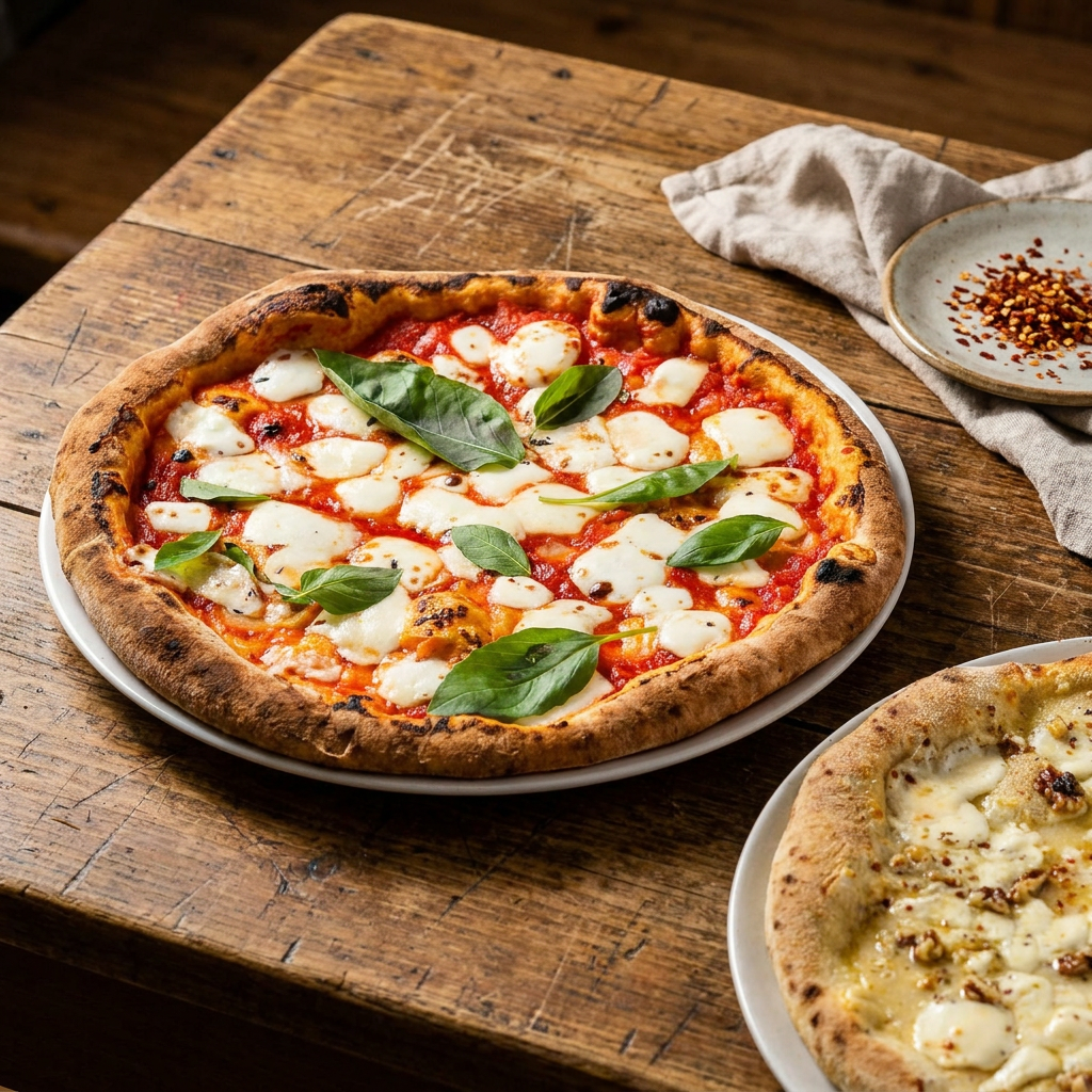 Combo Pizza Marghertita Grande + 4 Formaggi