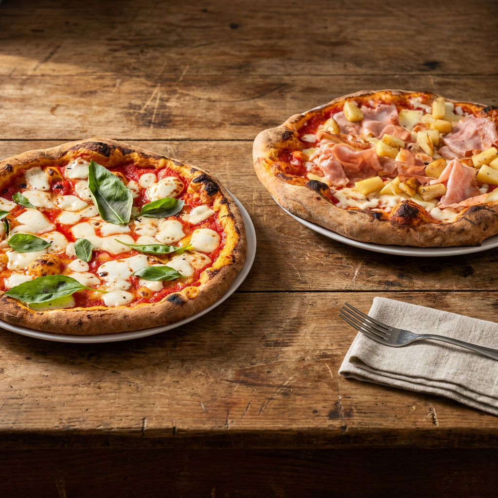 Combo Pizzas Grandes: Marghertita + Hawaiana