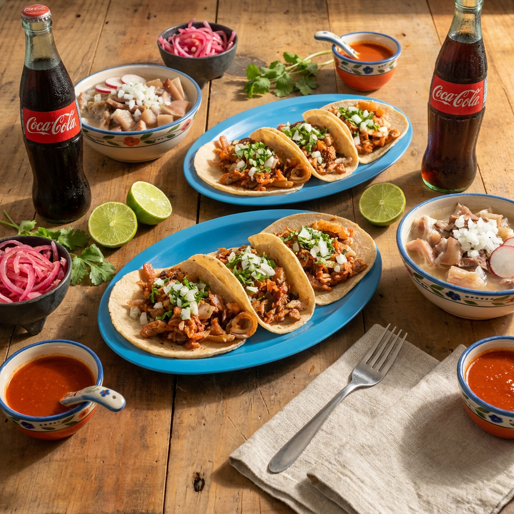2 Tacos de Carnitas + 2 Tacos de Asada