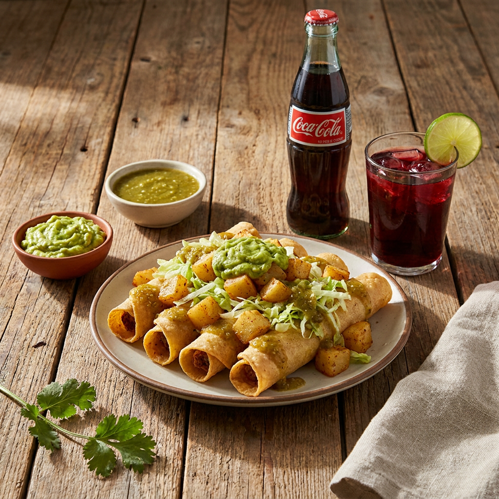 Combo 2 ordenes de Flautas + 2 Bebidas