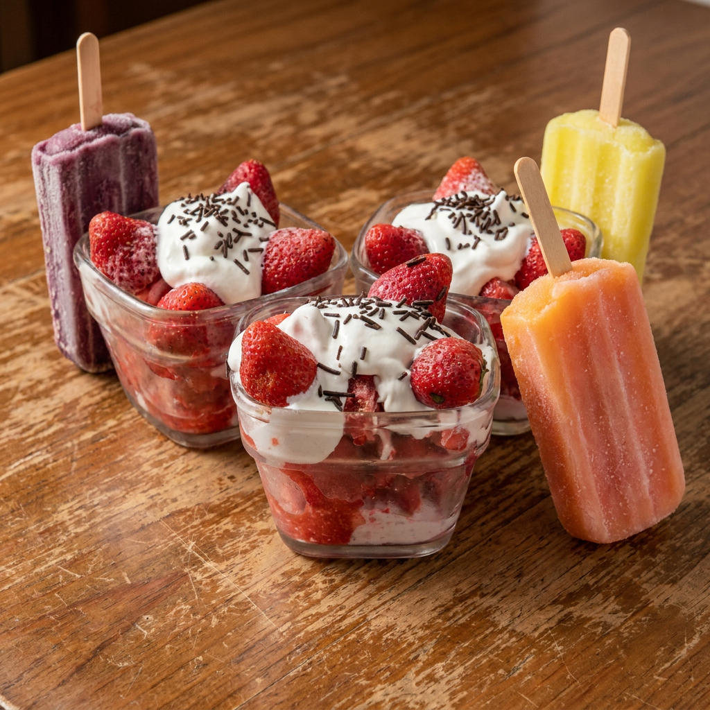 Combo 3 Fresas con Crema + 3 Paletas de Agua