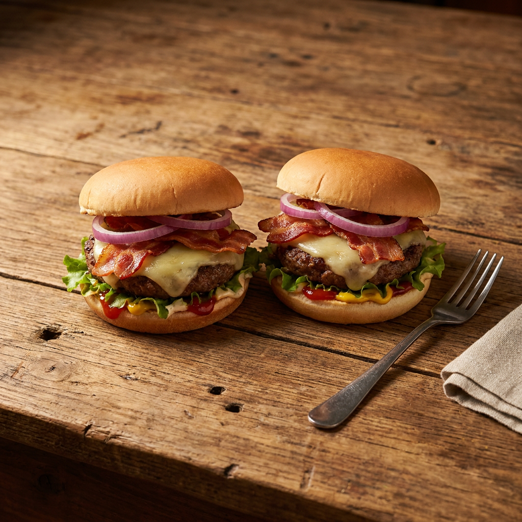 Combo- 2 Hamb. Tradicionales con tocino