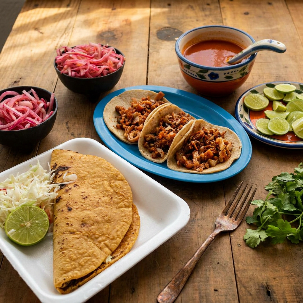 Tacos al Vapor Orden + Quesadilla Estilo Mexico