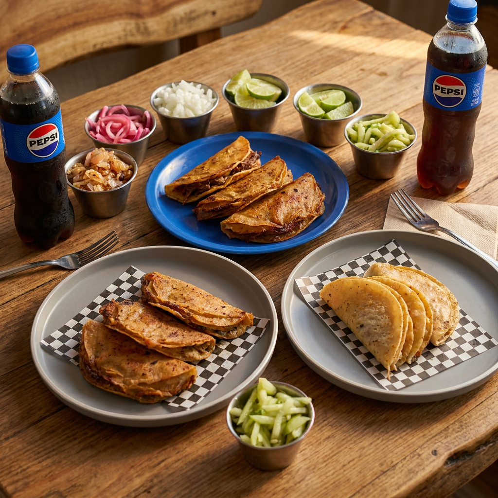 Combo 8 Tacos De Barbacoa + 2 Pepsis