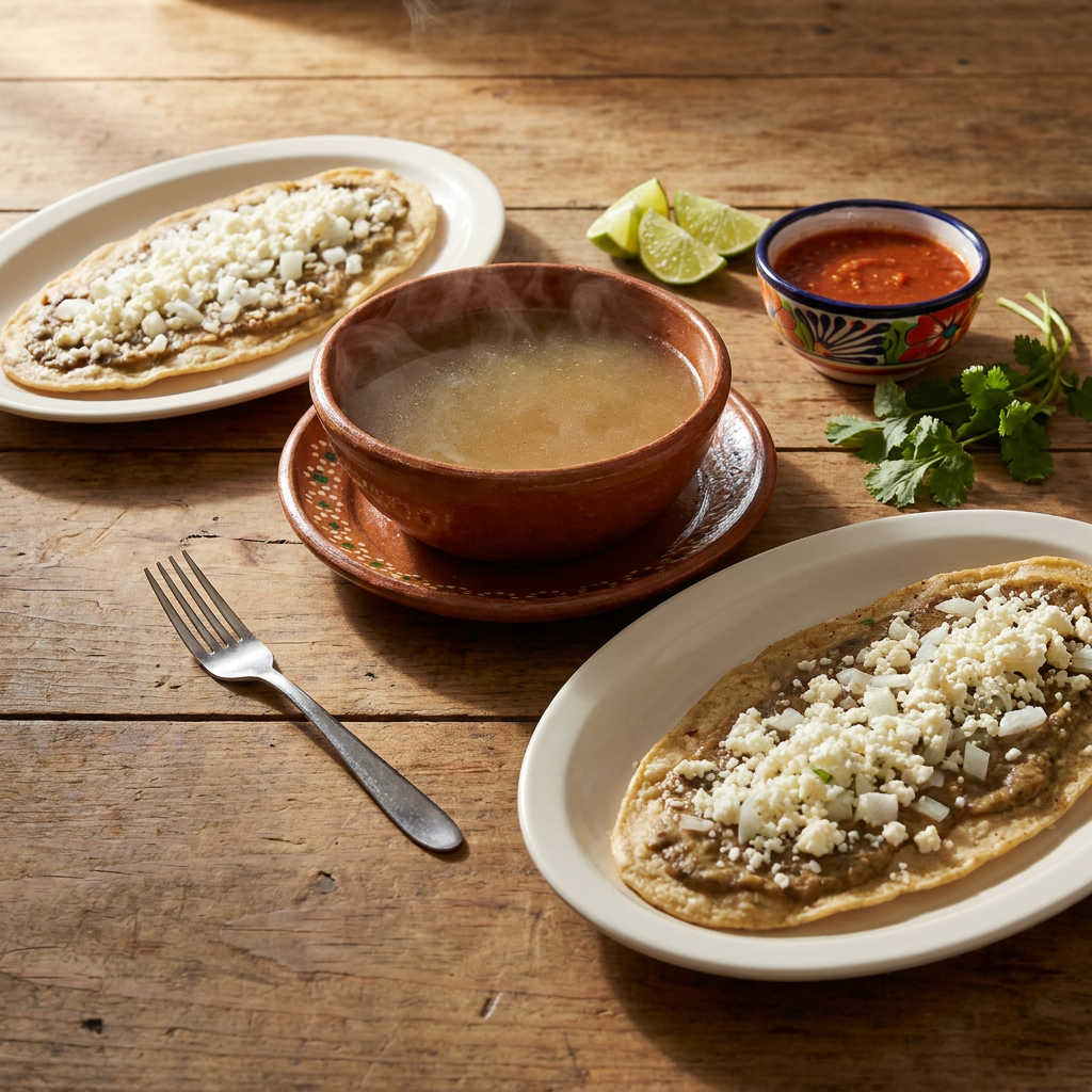 2 Huaraches Sencillos + 1 caldo solo