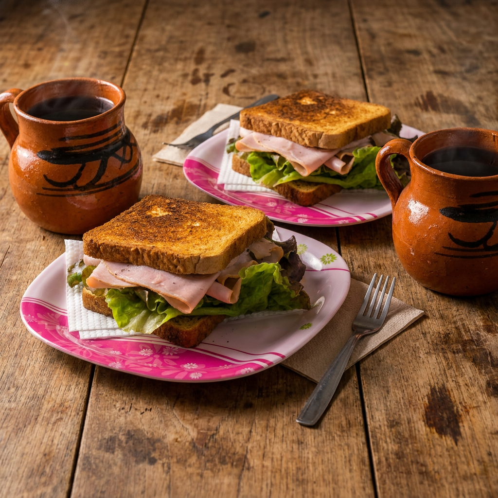 Combo para 2 Sanwich de Jamón + Café de Olla