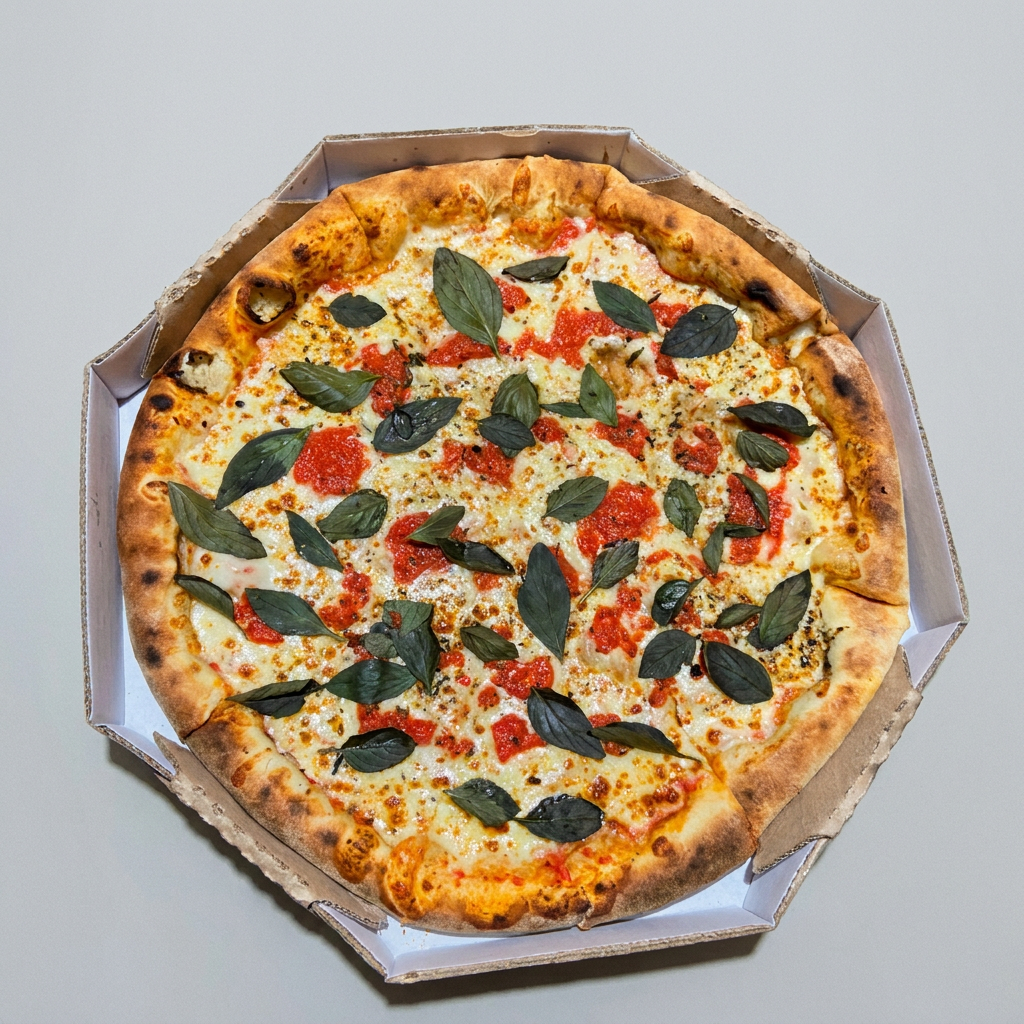 Pizza Broto 1/2 Peperoni: Mussarela E Peperoni. Pizza Broto 1/2 Marguerita: Mussarela, Molho Por Cima E Manjericão.
