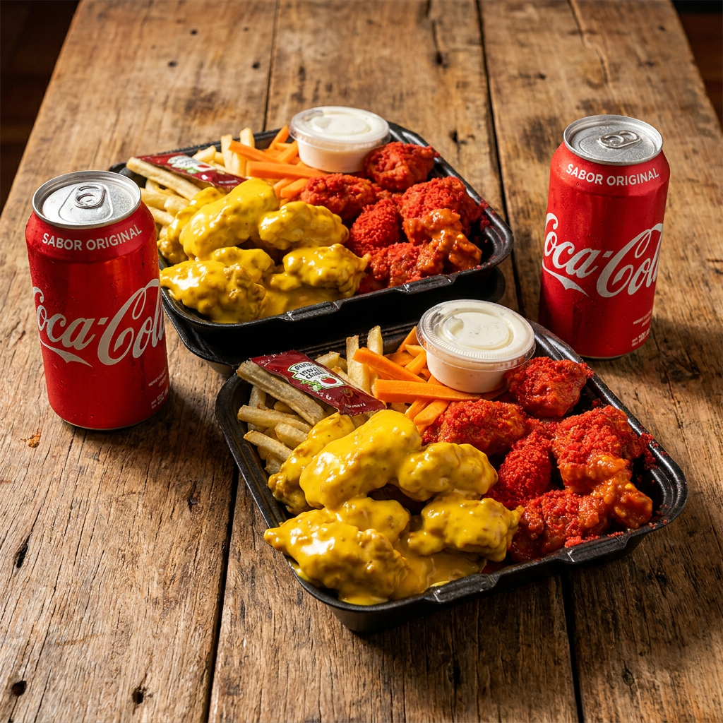 2 Boneless 15 Piezas + 2 Coca Cola de Lata
