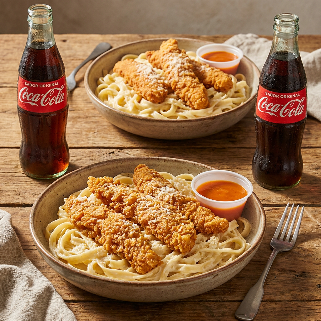 Combo 2 Pasta Alfredo C/Pollo + 2 Coca Cola 235ML
