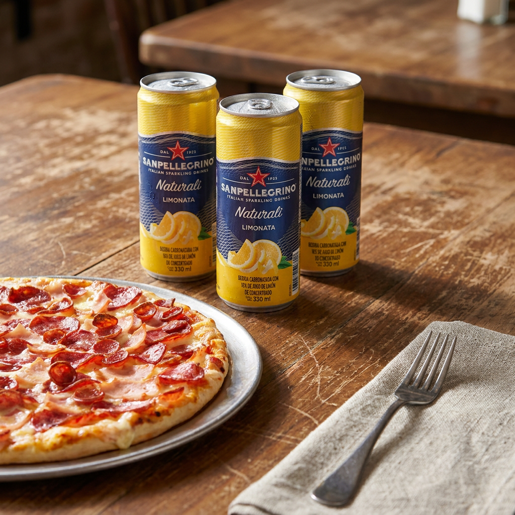 1 Pepperoni Gde + 3 Limonata San Pellegrino