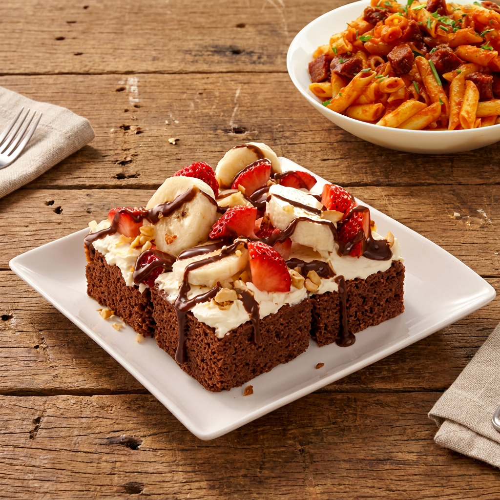 Macarronada + Brownie Mundialista