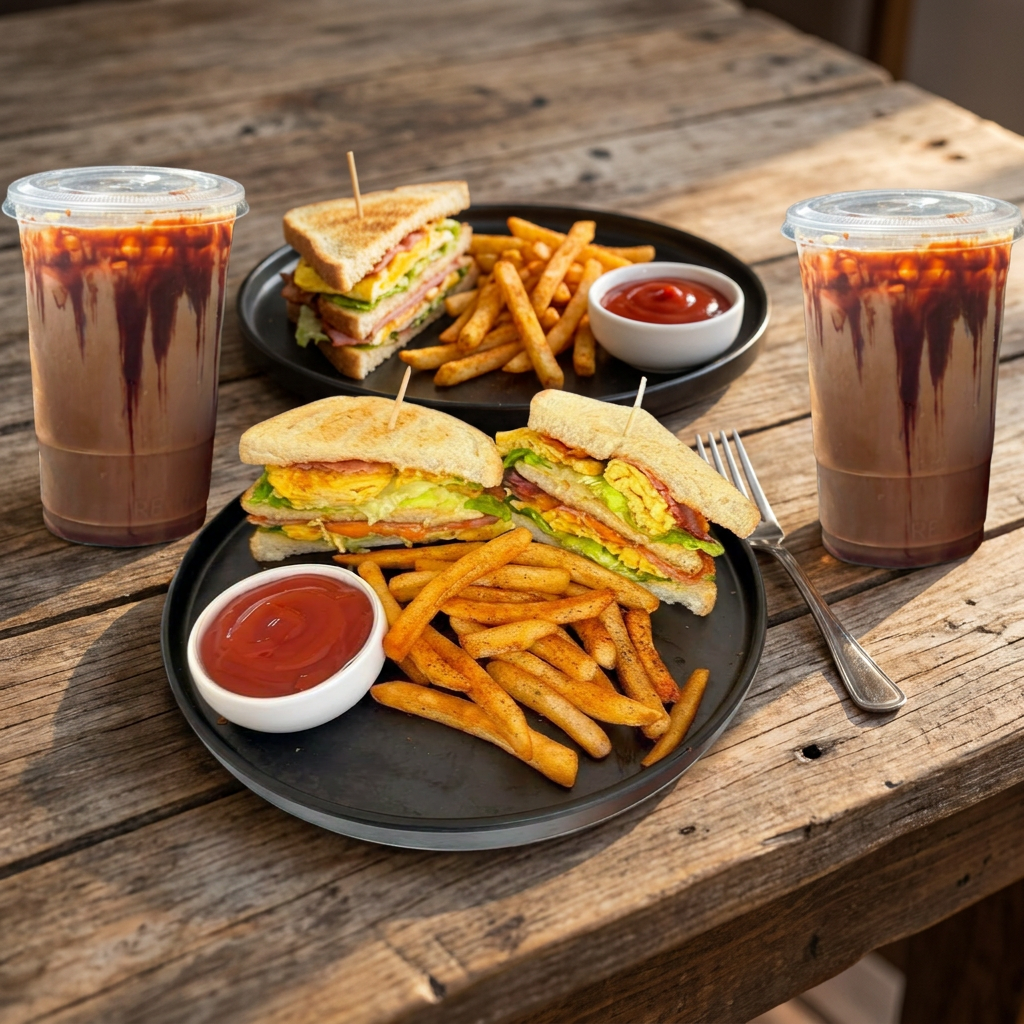 Combo 2 Sandwich Club + 2 Café Moka Latte